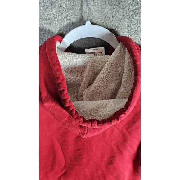 Hanna Andersson Fleece Lined Zip Front Toggle Jacket Kids Sz 160 US Sz 14-16 Red - Picture 7 of 11